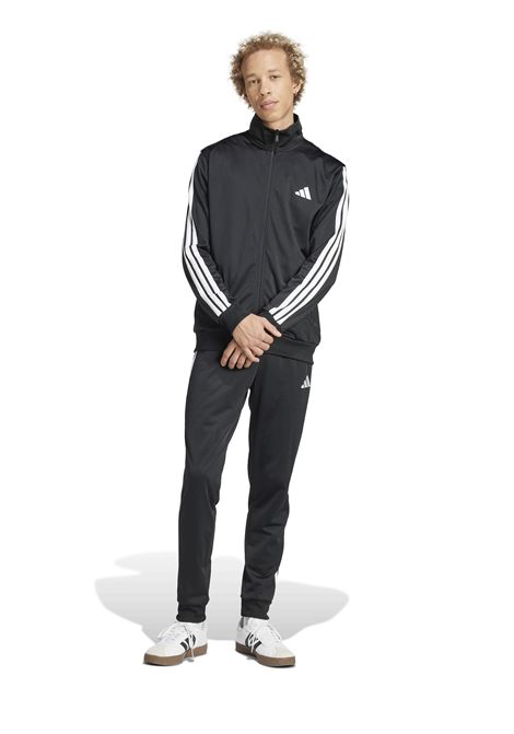 Adidas Basic 3-Stripes Tricot Tracksuit Black Men ADIDAS CORE | Tracksuits | JI8858-